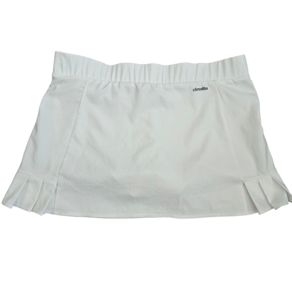 Adidas Tennis Skirt Pickleball Golf Climalite Active White Performance Ruffle M - Picture 4 of 11